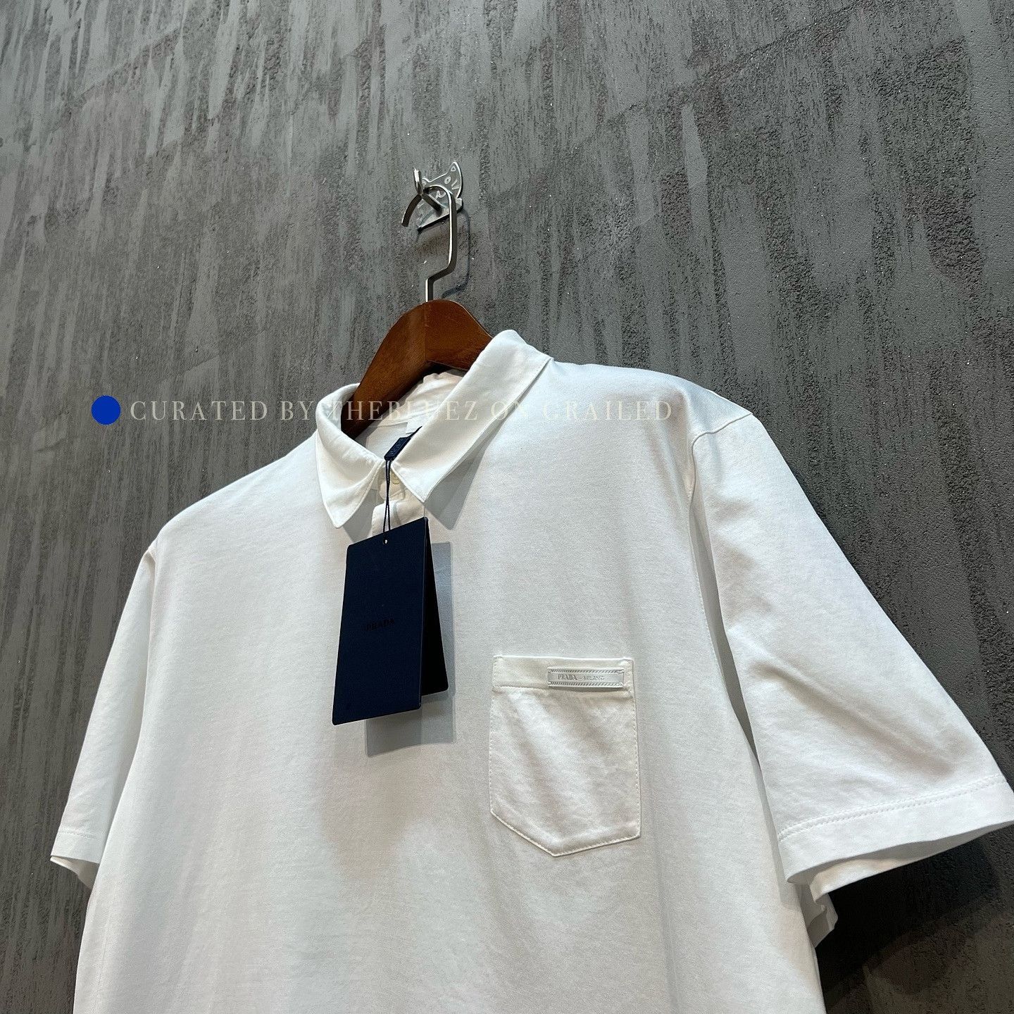 Prada Pocket Logo Polo Shirt in White Size US XXL / EU 58 / 5 - 7 Thumbnail
