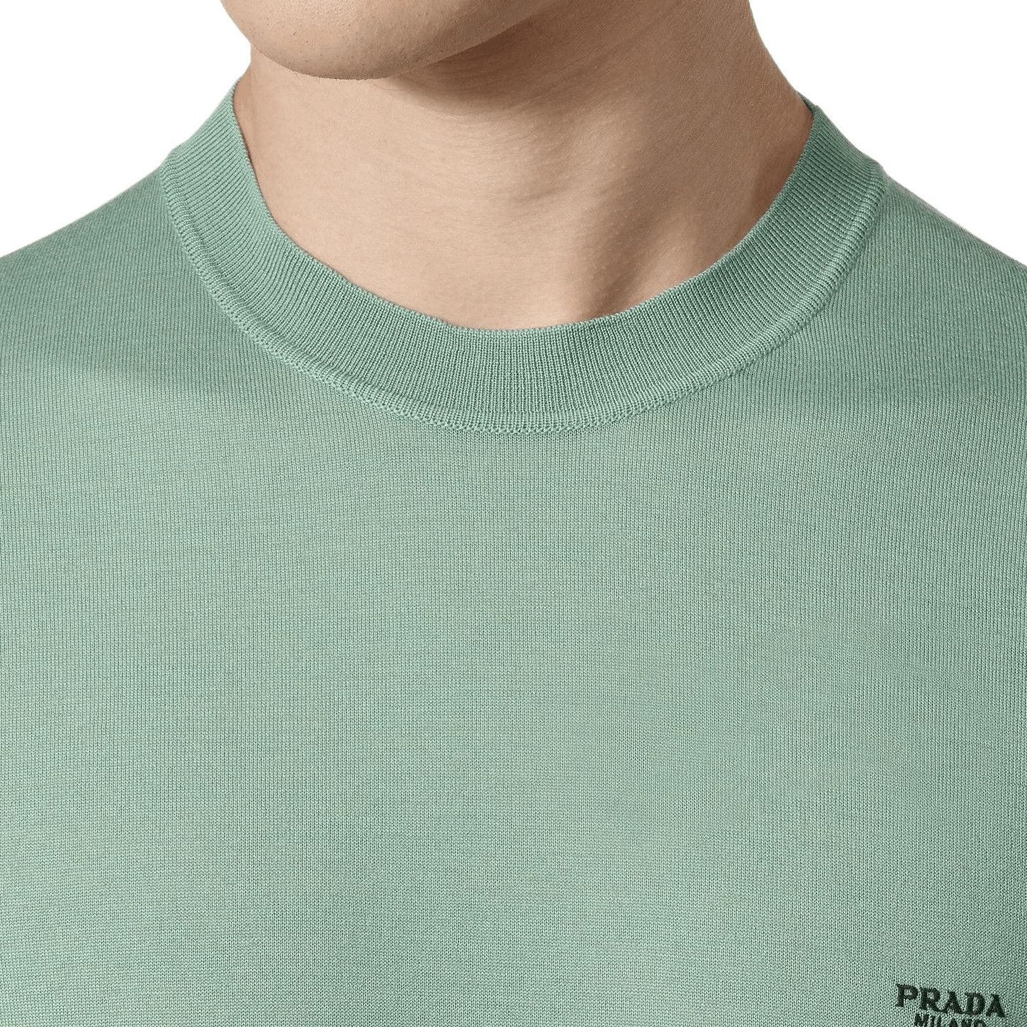 Prada Logo Knit Sweater in Rich Green Size US M / EU 48-50 / 2 - 14 Thumbnail