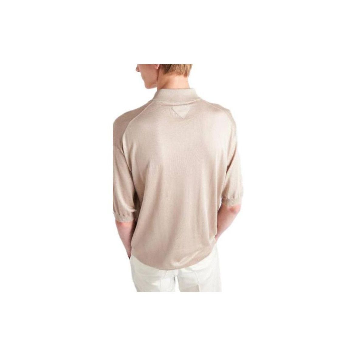 Prada Knit Polo Shirt in Beige Size US S / EU 44-46 / 1 - 7 Thumbnail