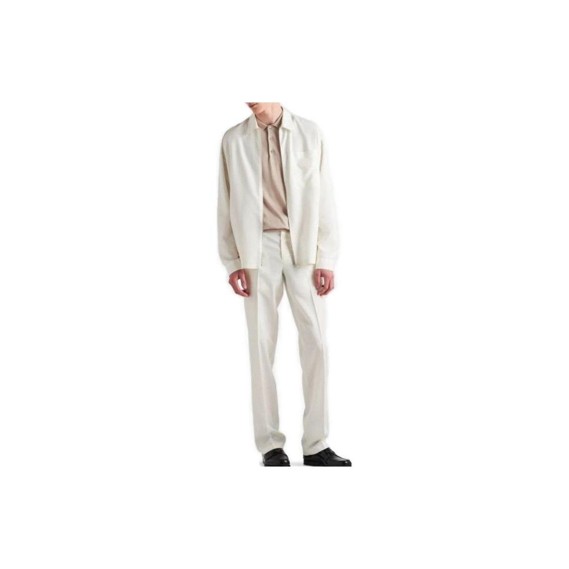Prada Knit Polo Shirt in Beige Size US S / EU 44-46 / 1 - 6 Thumbnail