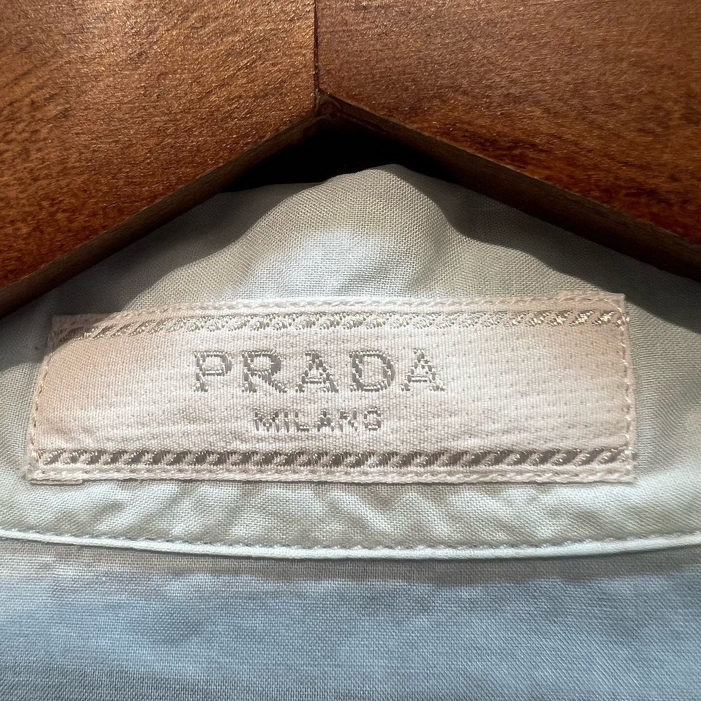 Prada Graphic Print Long Sleeve Shirt in Blue Size US M / EU 48-50 / 2 - 3 Thumbnail