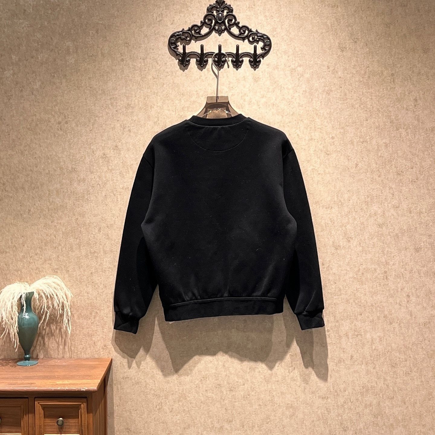 Prada Black Embroidered Logo Sweatshirt Size US M / EU 48-50 / 2 - 2 Thumbnail