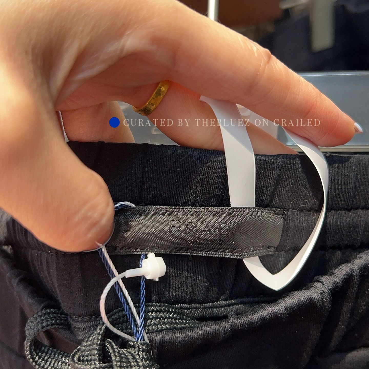 Prada Stylish Black Joggers with Logo Patch Size US 32 / EU 48 - 3 Thumbnail