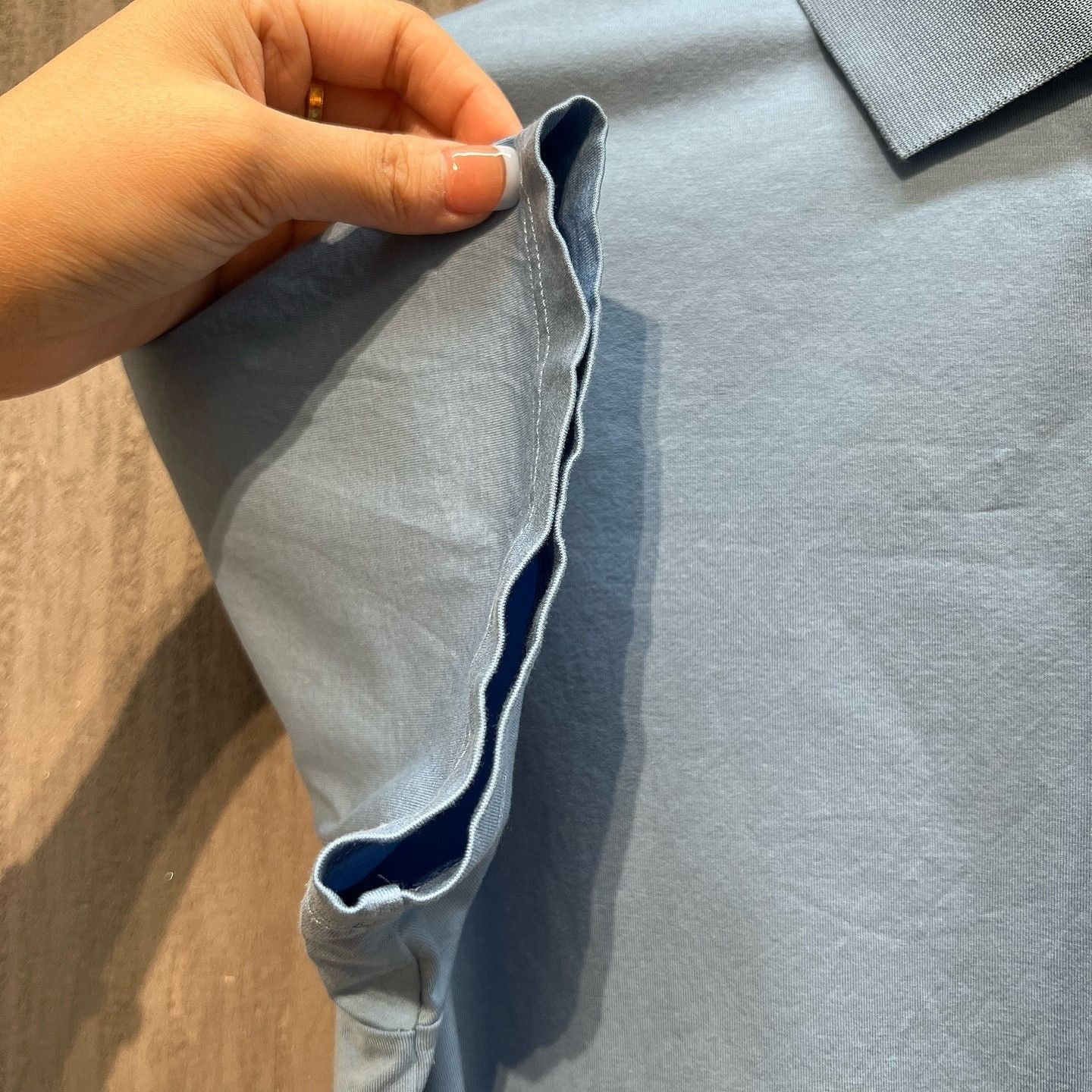 Prada Classic Blue Polo with Logo Pocket Size US XL / EU 56 / 4 - 7 Thumbnail