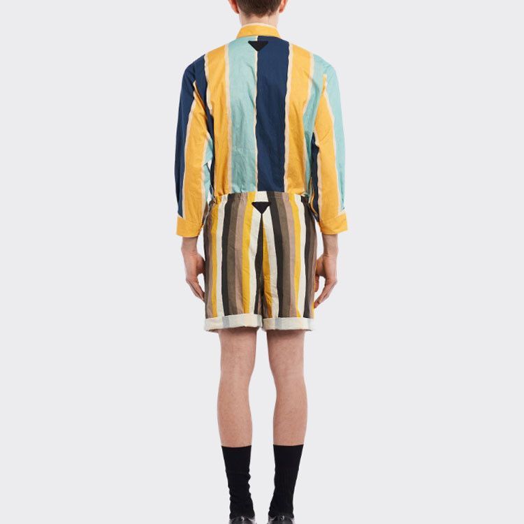 Prada Colorful Striped Casual Shorts Size US 36 / EU 52 - 11 Thumbnail
