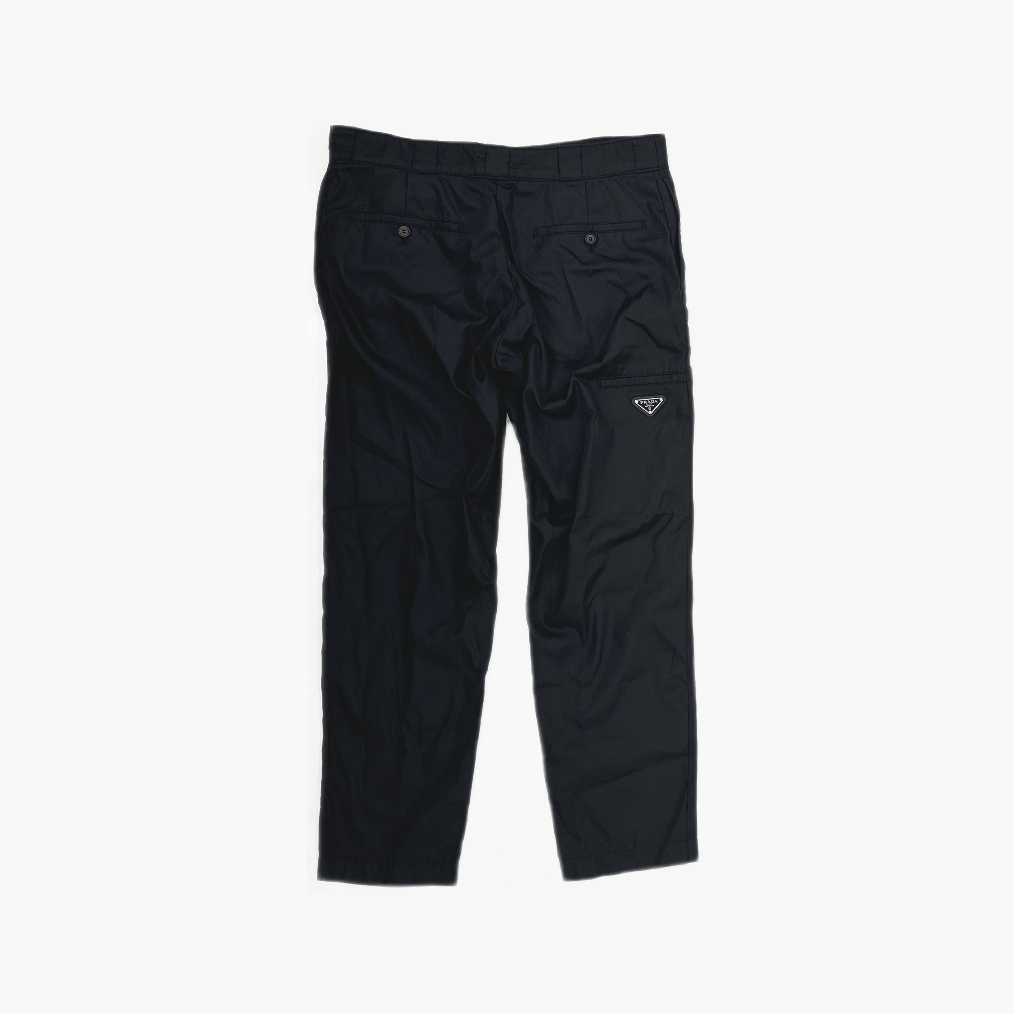 Prada Sleek Black Nylon Casual Pants Size US 34 / EU 50 - 2 Thumbnail