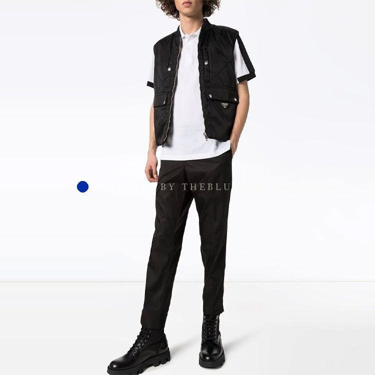 Prada Sleek Black Nylon Casual Pants Size US 34 / EU 50 - 10 Thumbnail