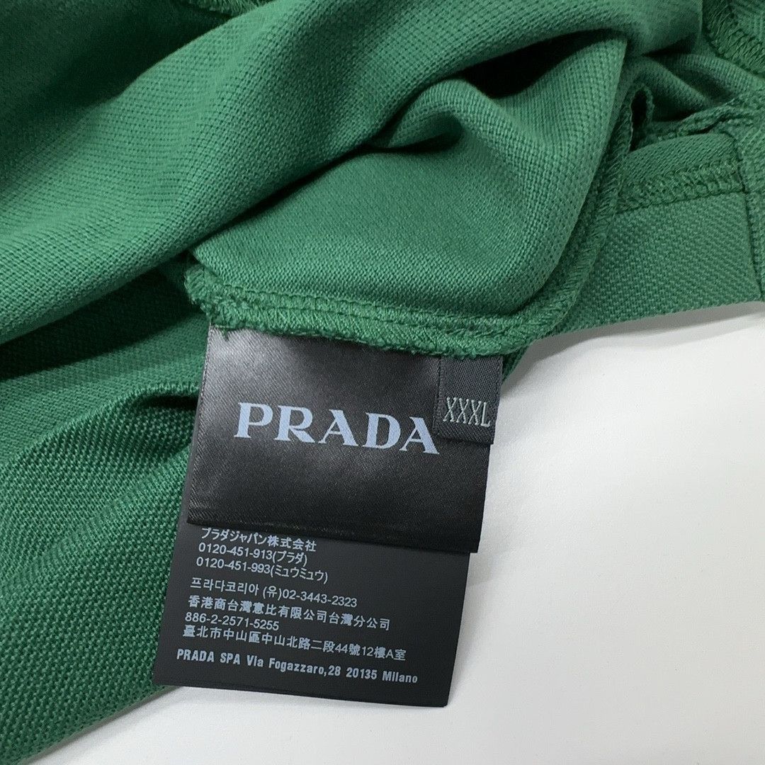 Prada Green Polo Shirt with Logo Trim Size US XXL / EU 58 / 5 - 4 Thumbnail