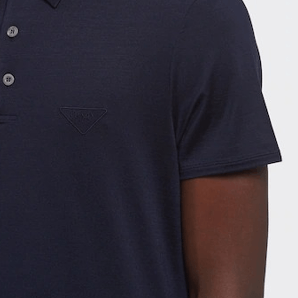 Prada Silk Polo with Logo Embroidery in Blue Size US XS / EU 42 / 0 - 10 Thumbnail