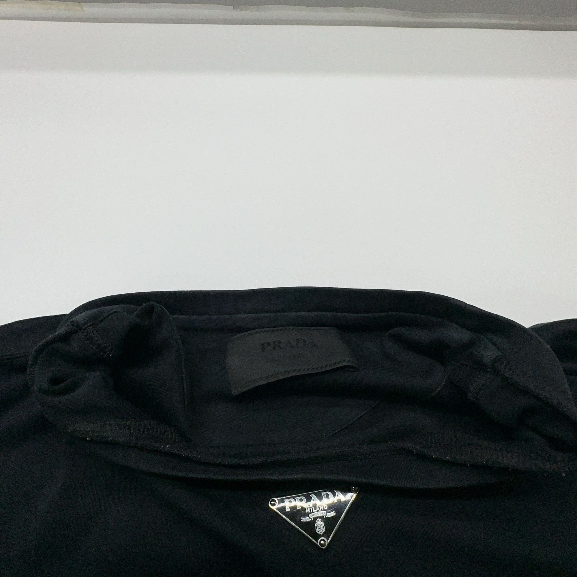 Prada Black Triangle Logo Short Sleeve Tee in XL Size US XL / EU 56 / 4 - 7 Thumbnail