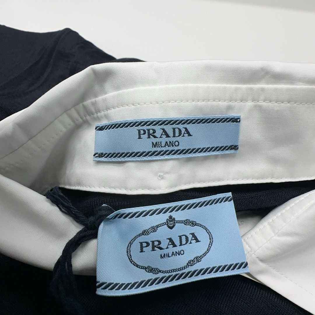 Prada Lightweight Blue Polo Shirt in Size XXS Size US XXS / EU 40 - 3 Thumbnail