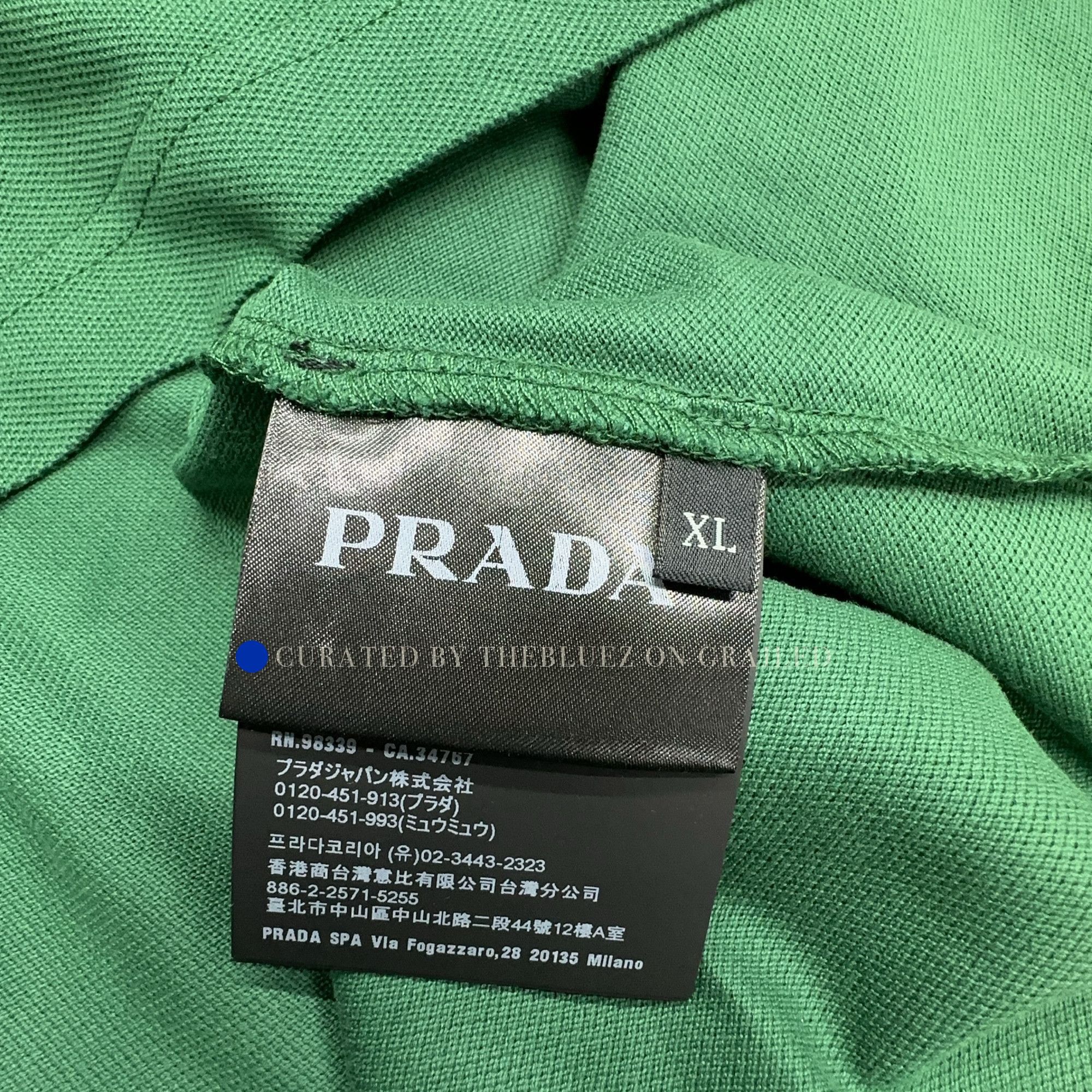 Prada Logo Trim Polo Shirt in Green Size US XL / EU 56 / 4 - 4 Thumbnail