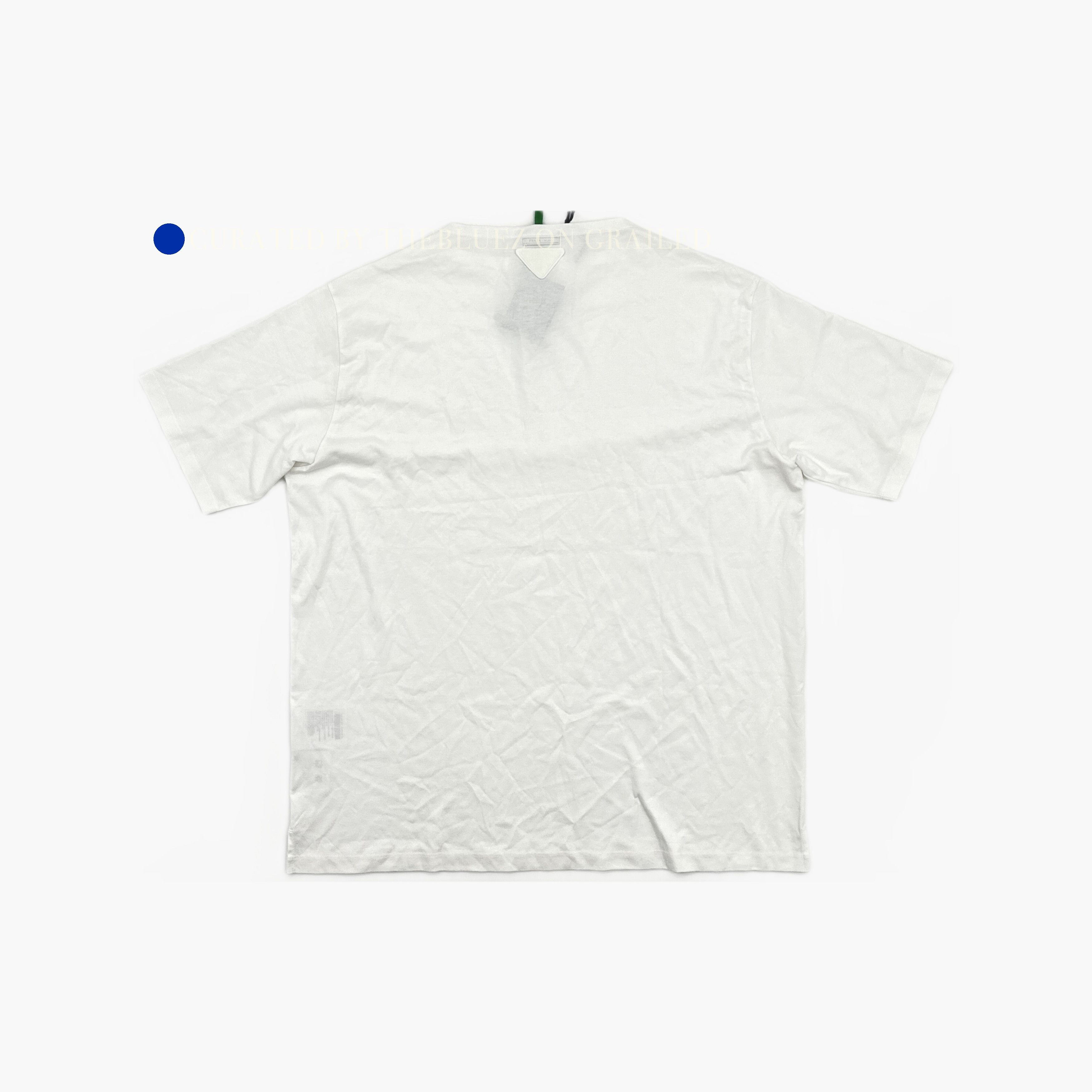 Prada Minimalist Triangle Logo T-Shirt in White Size US M / EU 48-50 / 2 - 2 Thumbnail