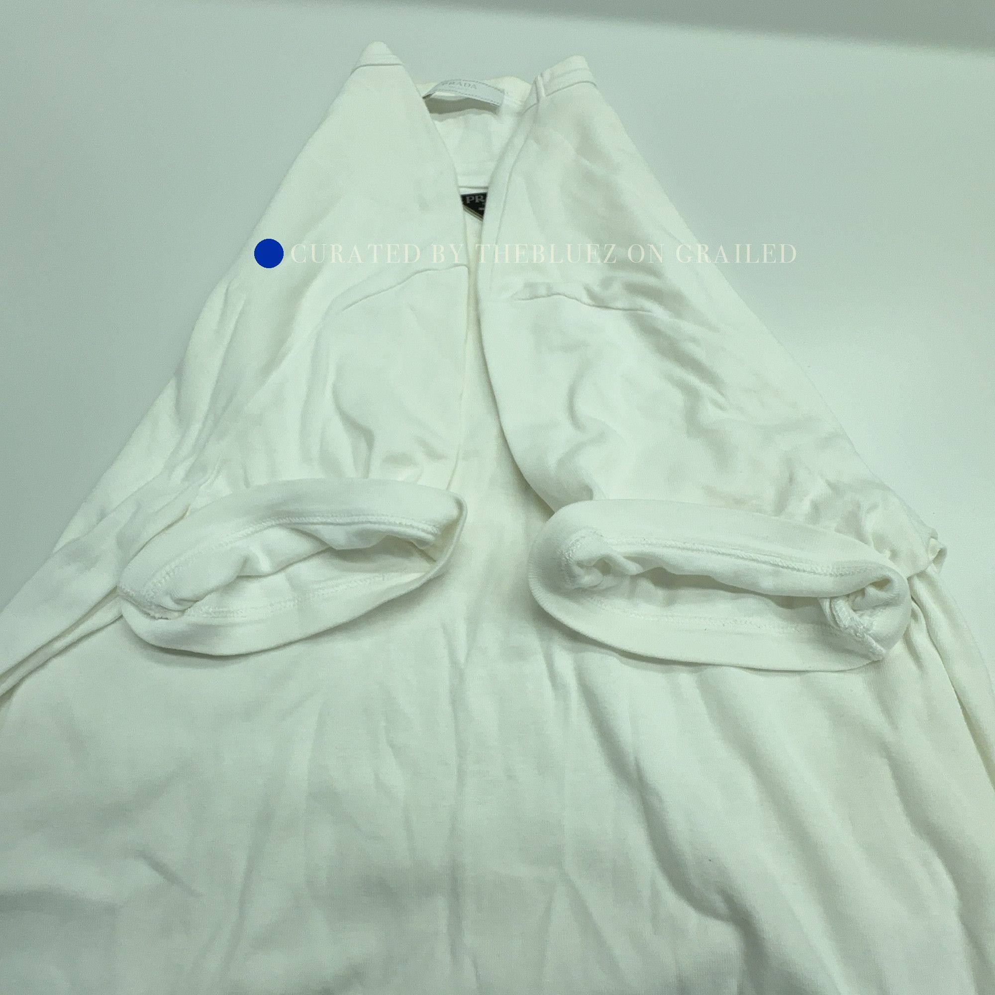 Prada Prada Triangle Logo Tee - Size L, White Size US L / EU 52-54 / 3 - 6 Thumbnail