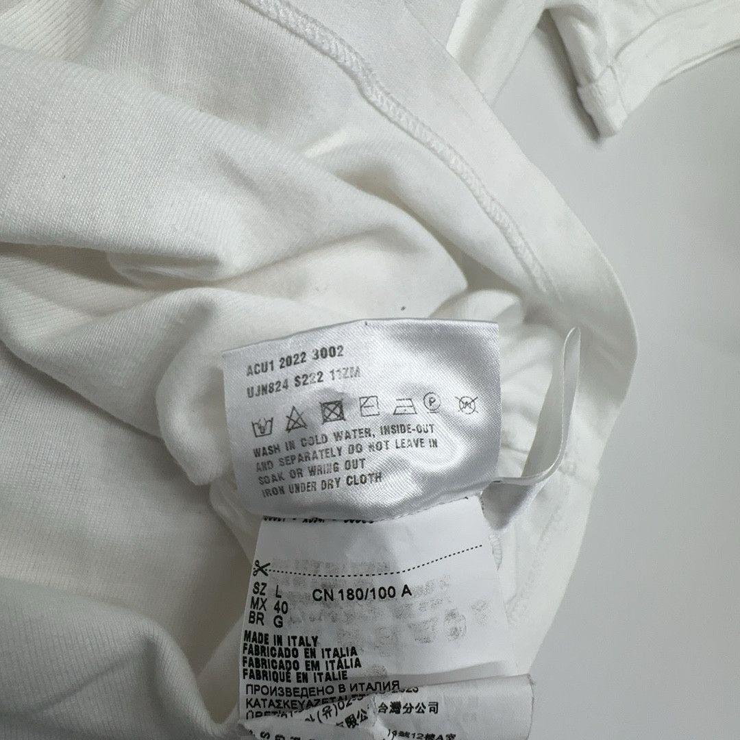 Prada Prada Triangle Logo Tee - Size L, White Size US L / EU 52-54 / 3 - 3 Thumbnail