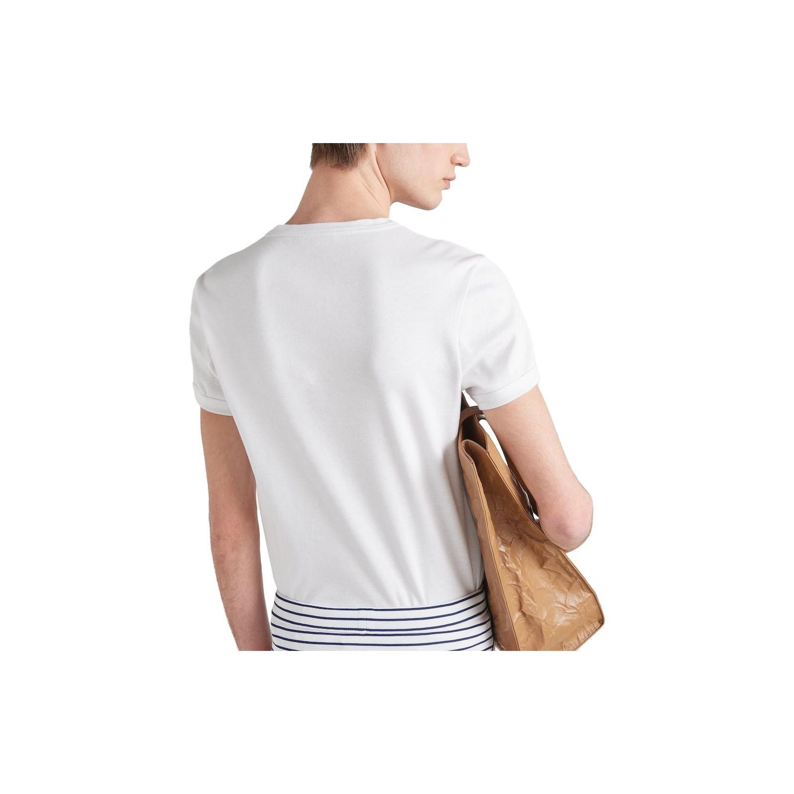 Prada Prada Triangle Logo Tee - Size L, White Size US L / EU 52-54 / 3 - 14 Thumbnail