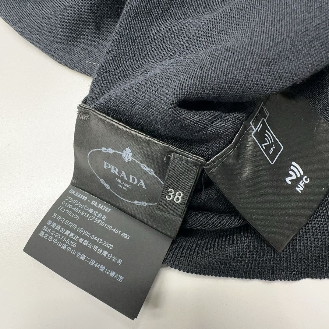 Prada Classic Black Long Sleeve Knit Polo Size US S / EU 44-46 / 1 - 3 Thumbnail