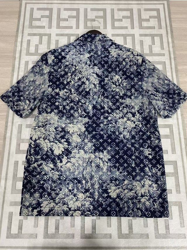 Louis Vuitton Blue Monogram Print Button-Up Shirt Size US M / EU 48-50 / 2 - 2 Thumbnail