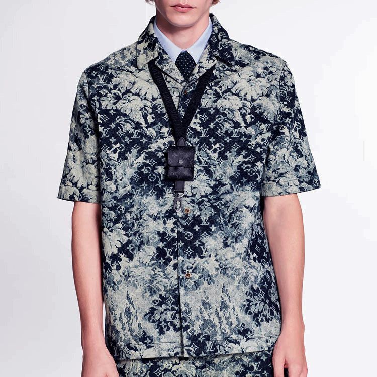 Louis Vuitton Blue Monogram Print Button-Up Shirt Size US M / EU 48-50 / 2 - 6 Thumbnail
