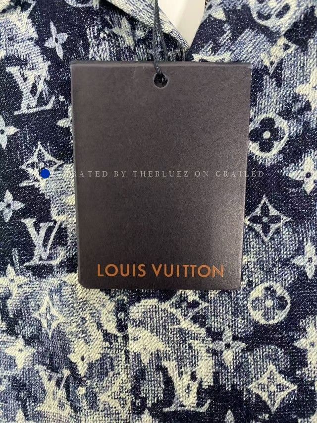 Louis Vuitton Blue Monogram Print Button-Up Shirt Size US M / EU 48-50 / 2 - 5 Thumbnail