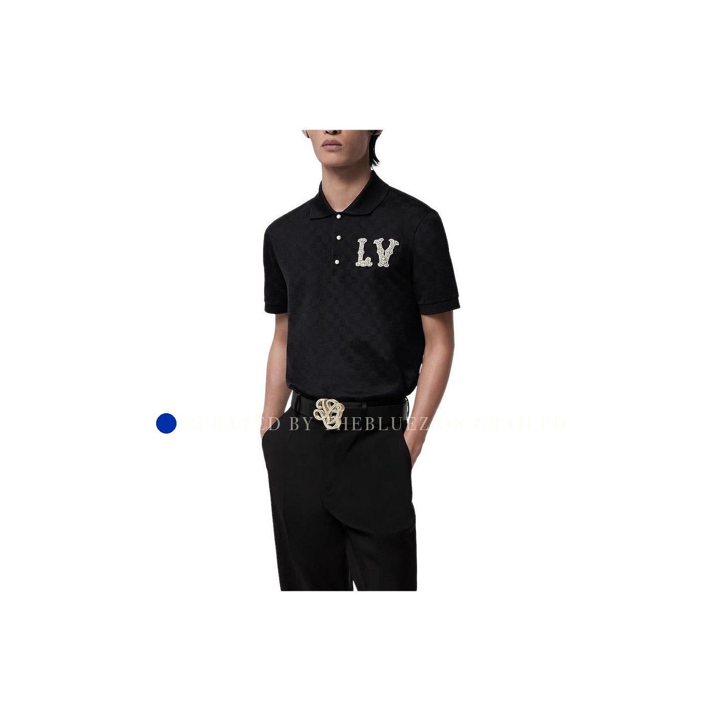 Louis Vuitton Elegant Black Rhinestone Polo Shirt Size US S / EU 44-46 / 1 - 8 Thumbnail