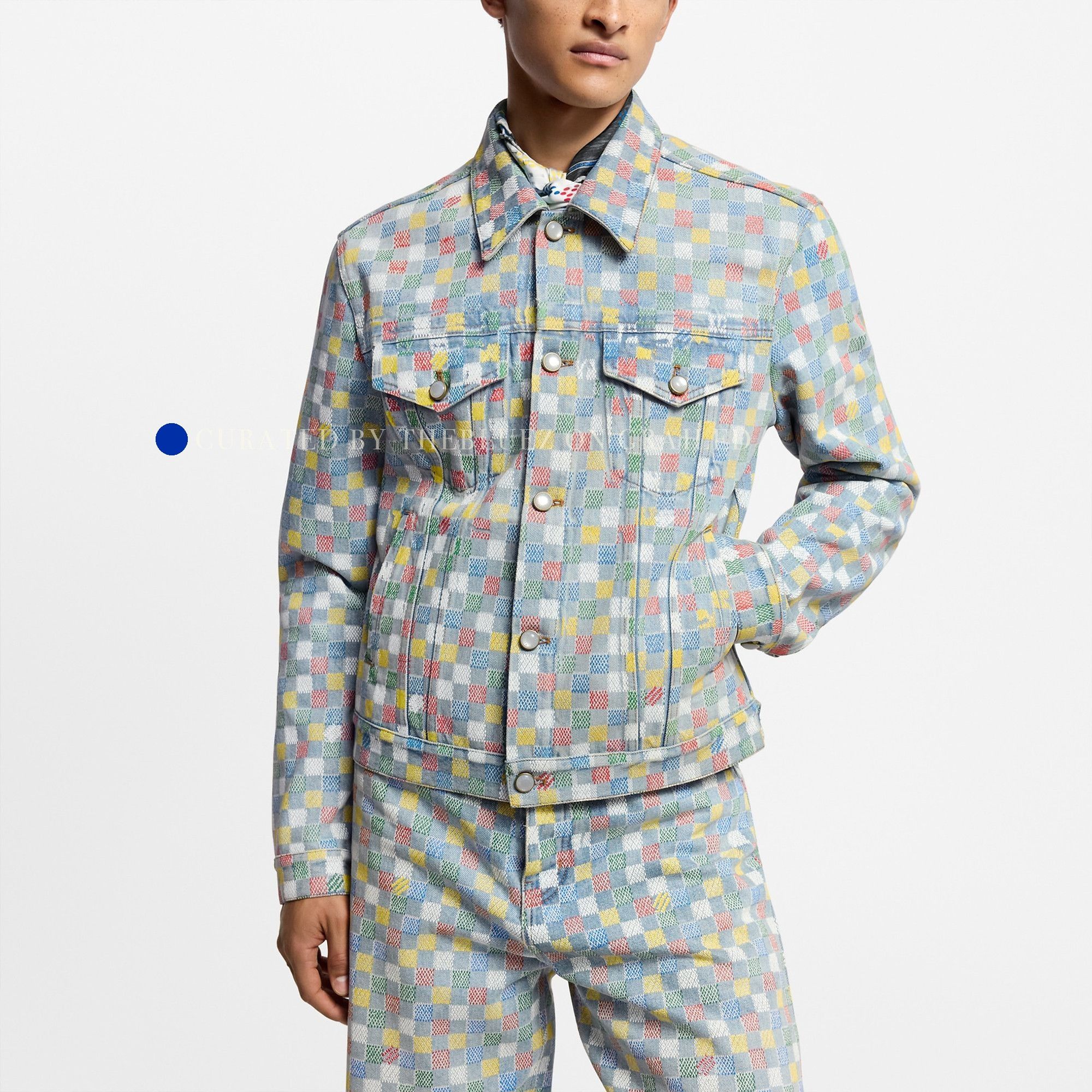Louis Vuitton Damier Check Denim Jacket in Multi Size US XL / EU 56 / 4 - 9 Thumbnail