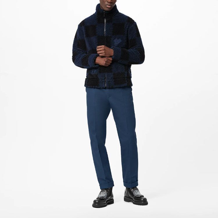 Louis Vuitton Damier Fleece Jacket in Blue, Size M Size US M / EU 48-50 / 2 - 6 Thumbnail