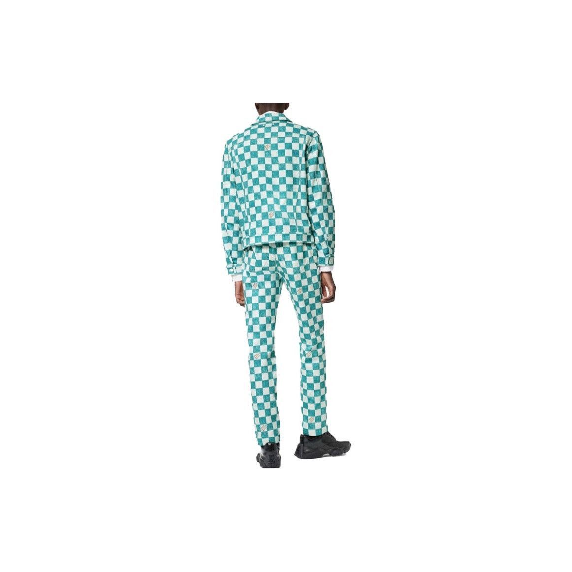 Louis Vuitton Green Checkered Denim Jacket in Size S Size US S / EU 44-46 / 1 - 7 Thumbnail