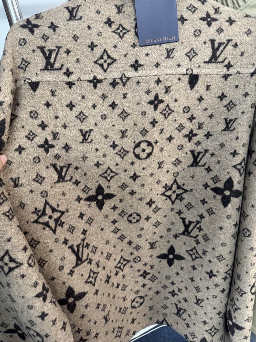 Louis Vuitton Monogram Wool Blend Jacket in Beige Size US XXL / EU 58 / 5 - 12 Thumbnail