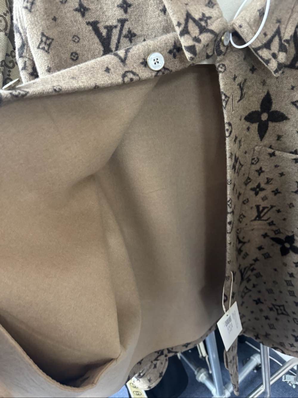 Louis Vuitton Monogram Wool Blend Jacket in Beige Size US XXL / EU 58 / 5 - 8 Thumbnail