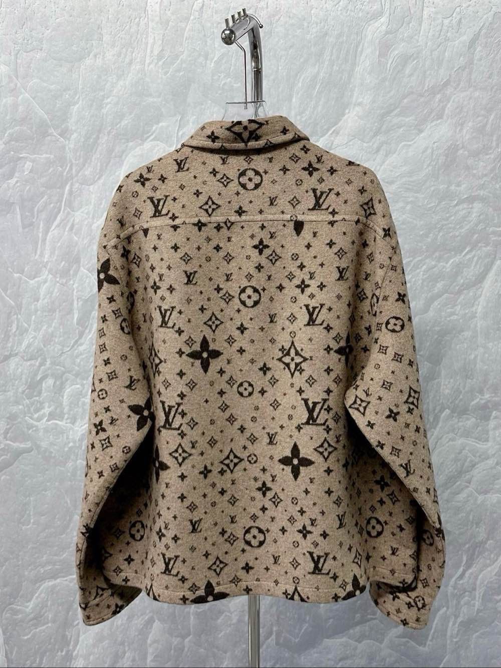 Louis Vuitton Monogram Wool Blend Jacket in Beige Size US XXL / EU 58 / 5 - 2 Thumbnail