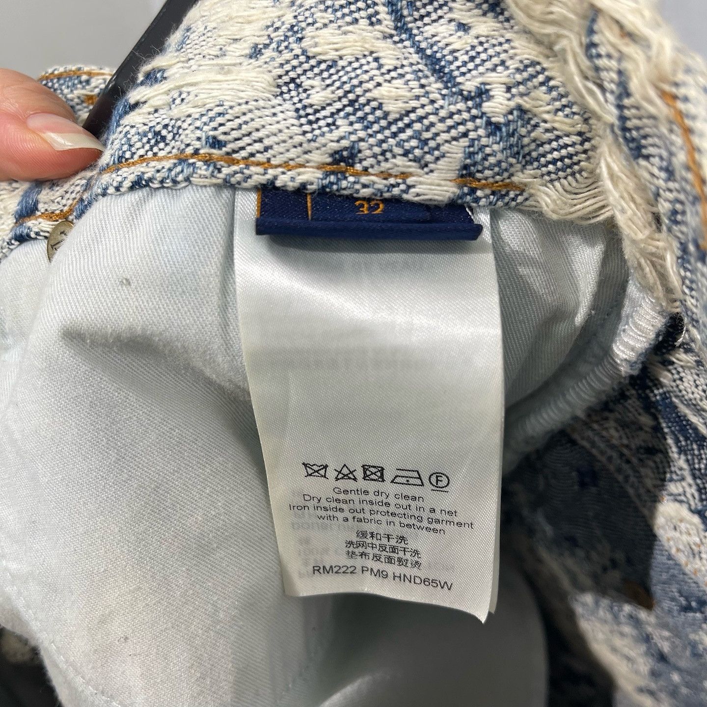 Louis Vuitton Floral Jacquard Blue Denim Shorts Size US 32 / EU 48 - 4 Thumbnail