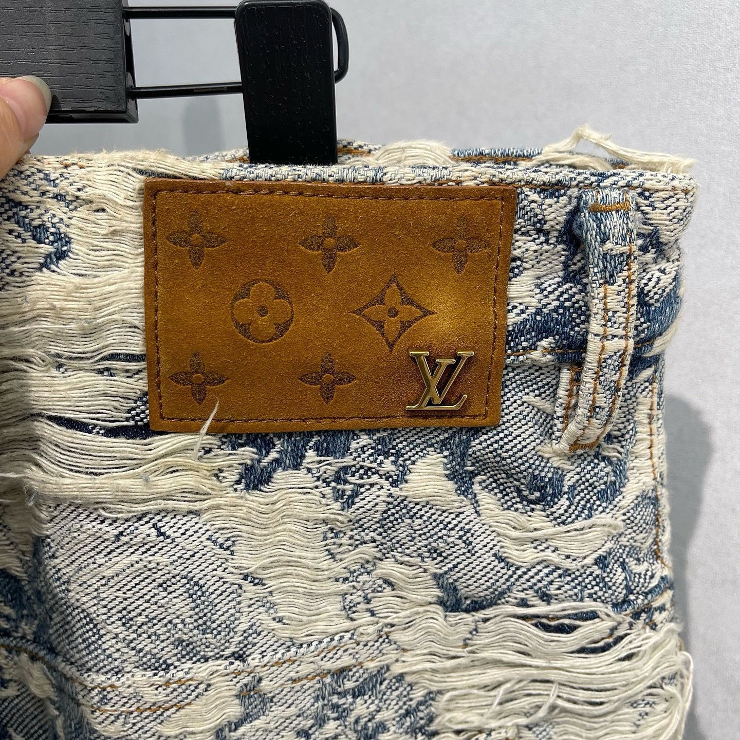 Louis Vuitton Floral Jacquard Blue Denim Shorts Size US 32 / EU 48 - 7 Thumbnail