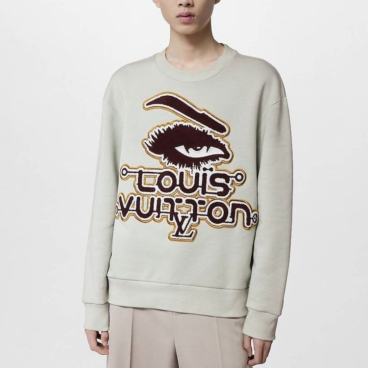 Louis Vuitton Eye Logo Embroidery Sweatshirt in Green Size US S / EU 44-46 / 1 - 7 Thumbnail