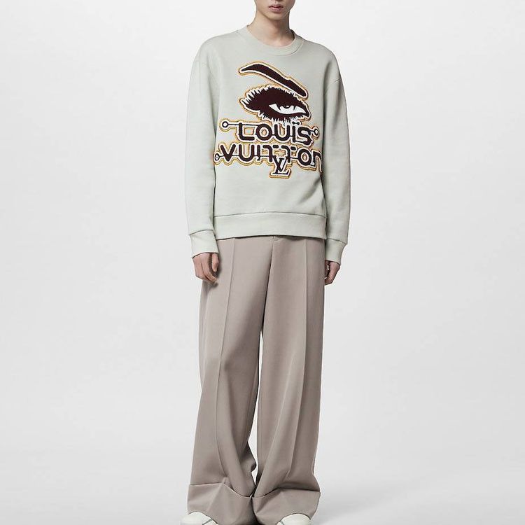 Louis Vuitton Eye Logo Embroidery Sweatshirt in Green Size US S / EU 44-46 / 1 - 6 Thumbnail