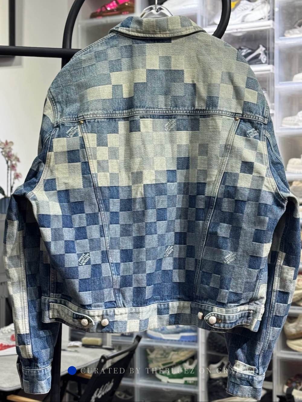 Louis Vuitton Pixelated Blue Denim Jacket in Size L Size US L / EU 52-54 / 3 - 2 Thumbnail