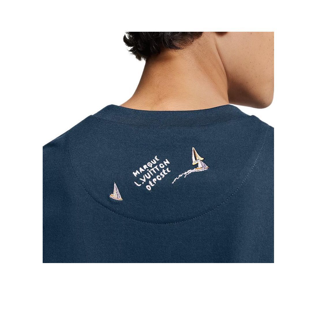 Louis Vuitton Sailboat Logo Graphic Tee in Blue Size US XL / EU 56 / 4 - 8 Thumbnail