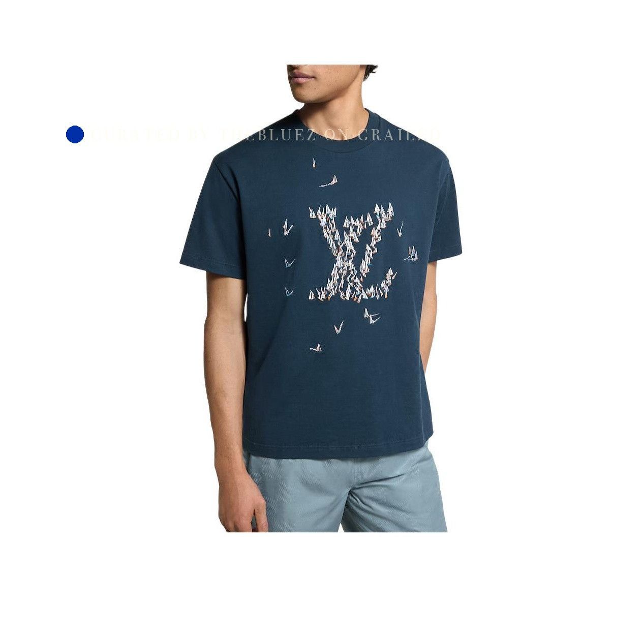 Louis Vuitton Sailboat Logo Graphic Tee in Blue Size US XL / EU 56 / 4 - 6 Thumbnail