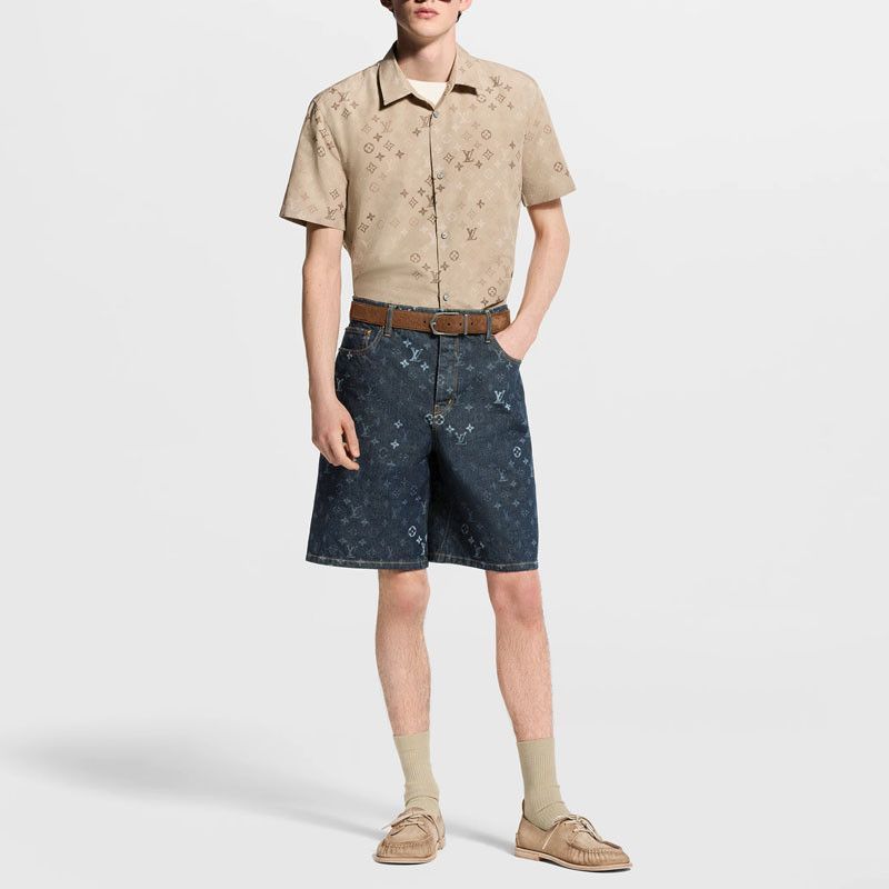 Louis Vuitton Monogram Denim Shorts in Blue Size US 34 / EU 50 - 7 Thumbnail