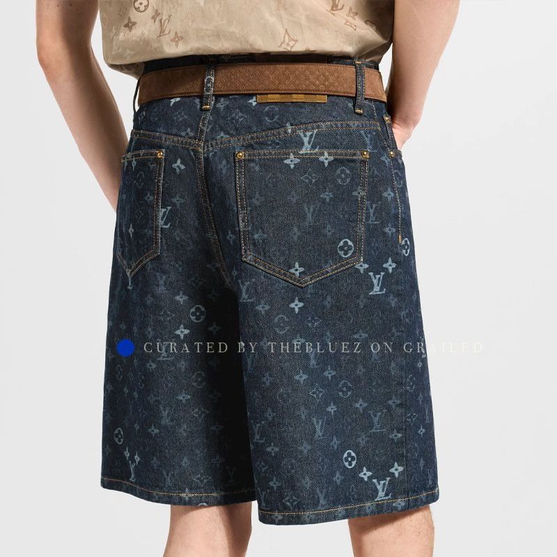 Louis Vuitton Monogram Denim Shorts in Blue Size US 34 / EU 50 - 8 Thumbnail