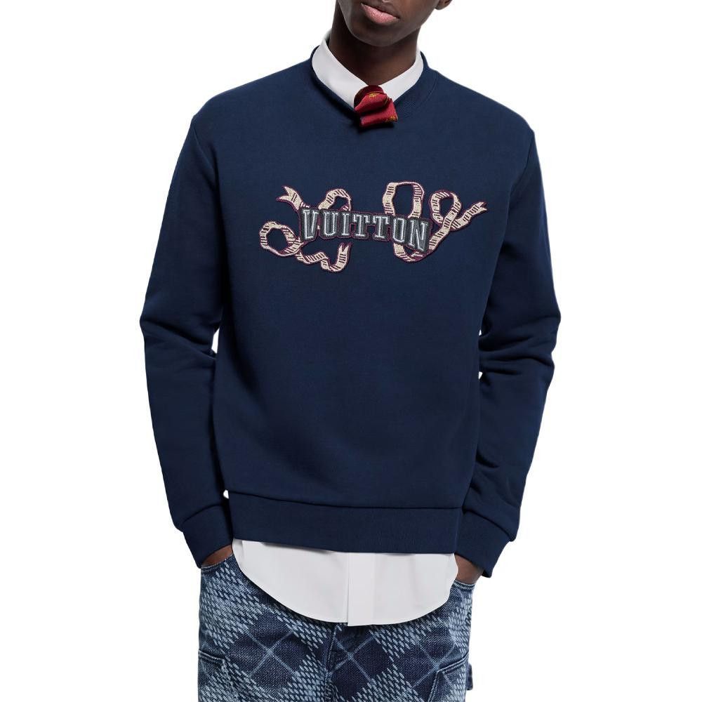 Louis Vuitton Embroidered Logo Sweatshirt in Blue Size US M / EU 48-50 / 2 - 6 Thumbnail