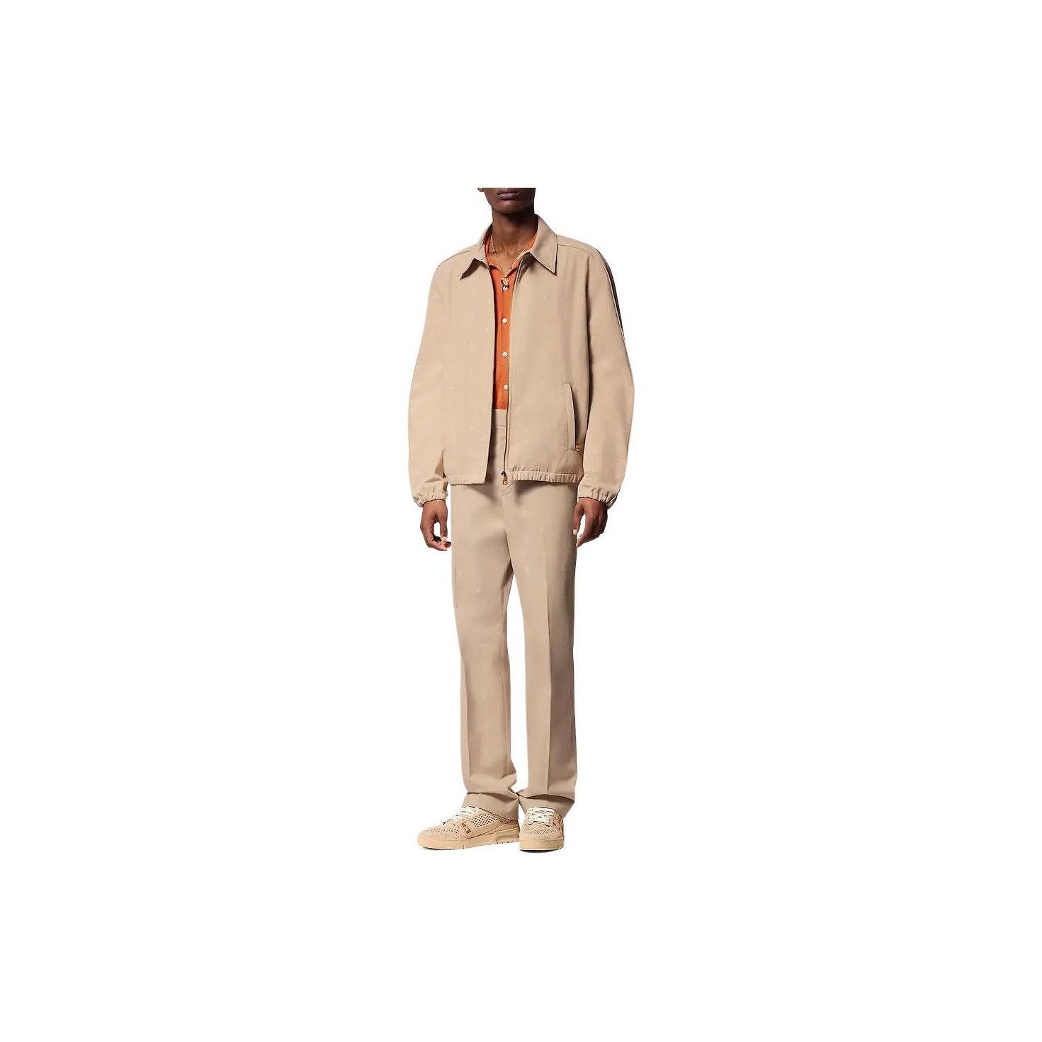 Louis Vuitton Beige Monogram Logo Zip Jacket Size US L / EU 52-54 / 3 - 6 Thumbnail