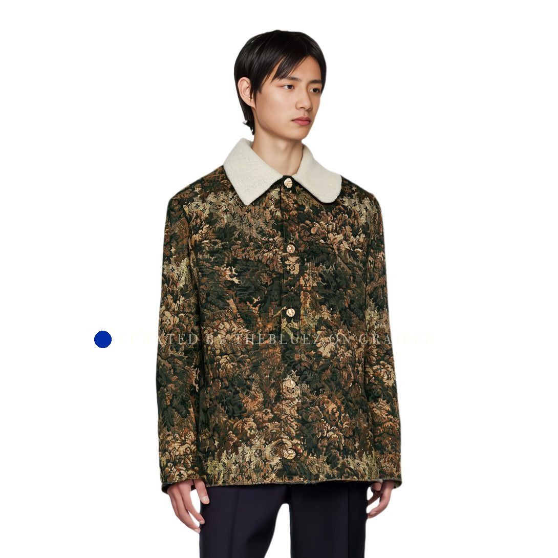 Louis Vuitton Tapestry Shearling Collar Light Jacket Size US S / EU 44-46 / 1 - 10 Thumbnail
