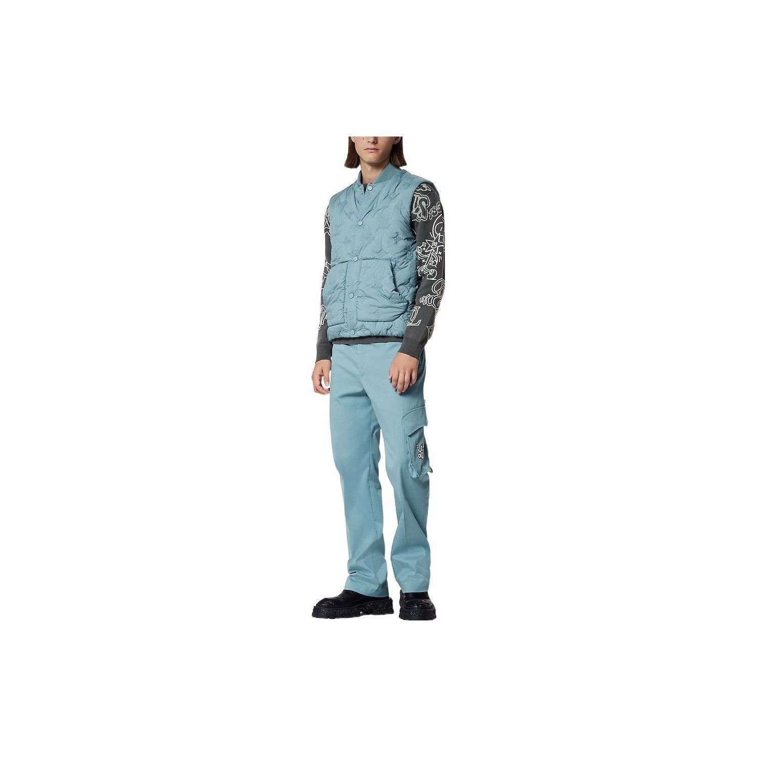 Louis Vuitton Monogram Quilted Vest in Blue Size US XL / EU 56 / 4 - 6 Thumbnail
