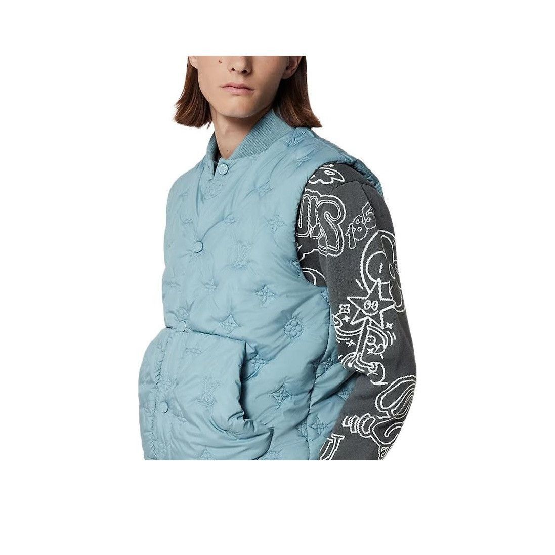 Louis Vuitton Monogram Quilted Vest in Blue Size US XL / EU 56 / 4 - 9 Thumbnail