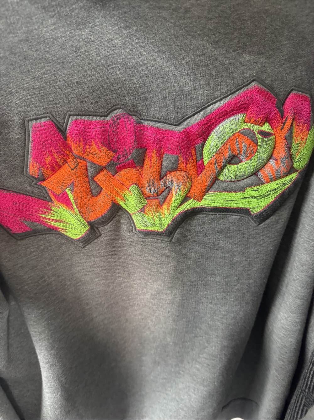 Louis Vuitton 3D Graffiti Zip-Up Hoodie in Gray Size US L / EU 52-54 / 3 - 6 Thumbnail