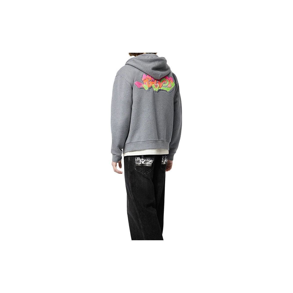 Louis Vuitton 3D Graffiti Zip-Up Hoodie in Gray Size US L / EU 52-54 / 3 - 15 Thumbnail