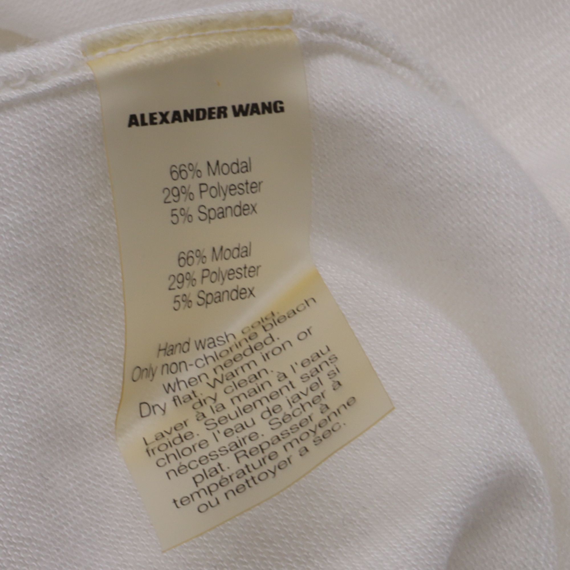 Alexander Wang Alexander Wang Long Sleeve Top in White Modal Size XS / US 0-2 / IT 36-38 - 6 Thumbnail