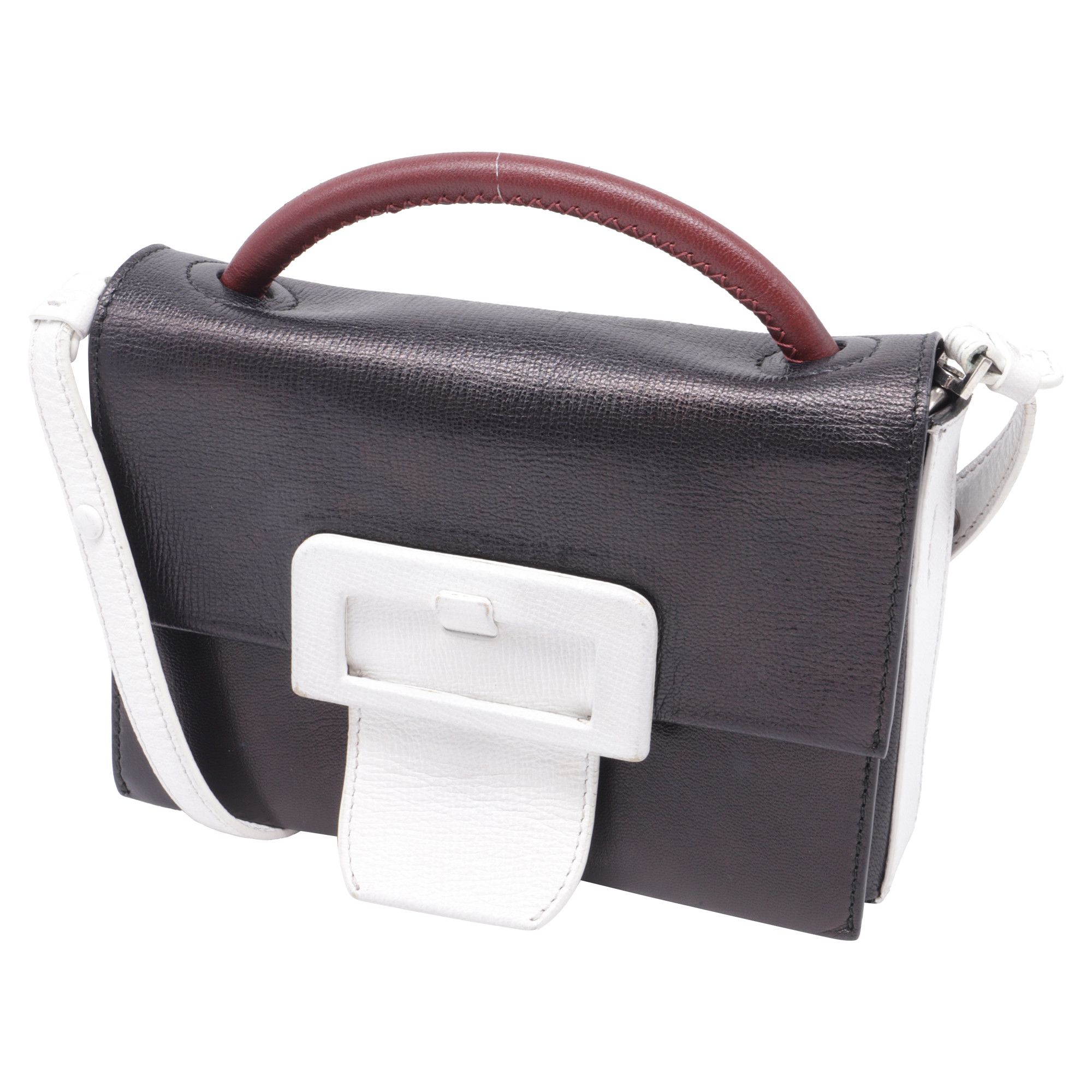 Maison Margiela Maison Margiela Buckle Detail Shoulder Bag in Black Goat Lea Size ONE SIZE - 2 Thumbnail