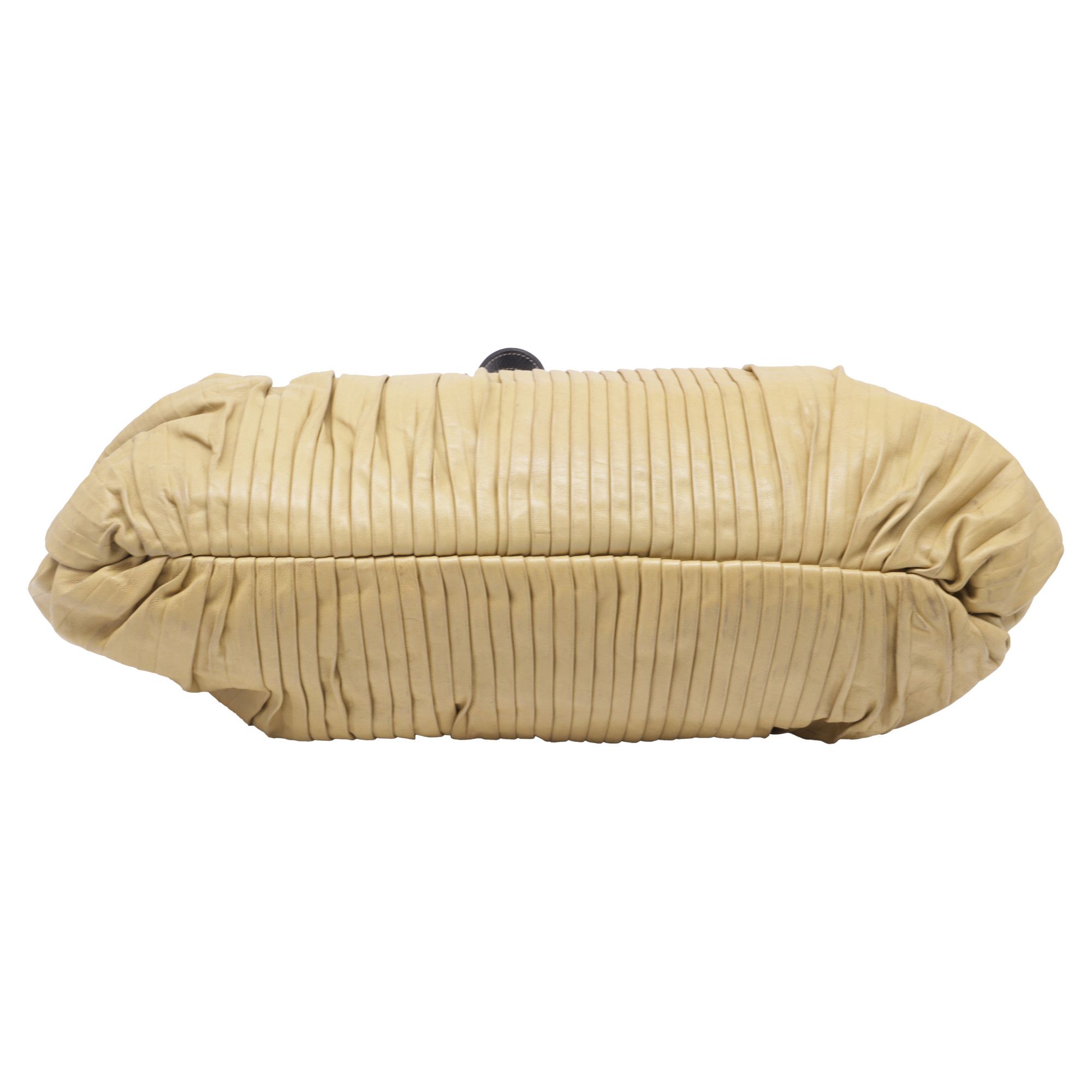 Etro Etro Pleated Ombre Shoulder Bag in Beige and Brown Leather Size ONE SIZE - 6 Thumbnail